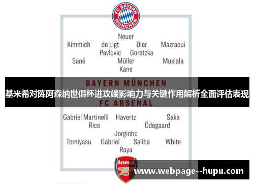 基米希对阵阿森纳世俱杯进攻端影响力与关键作用解析全面评估表现